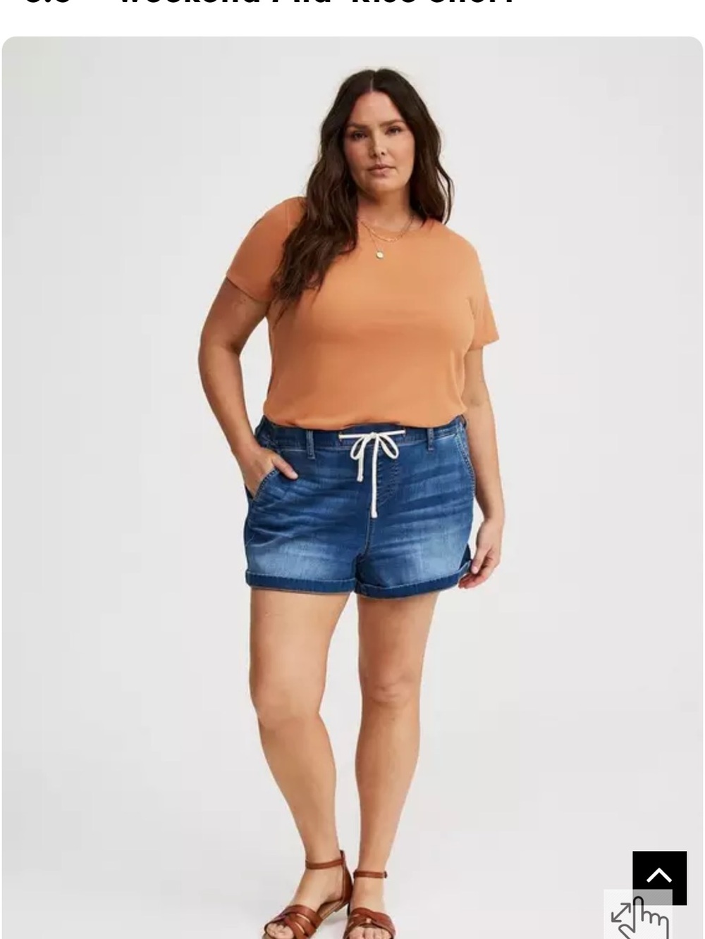 torrid Blue Denim Drawstring Jean Shorts